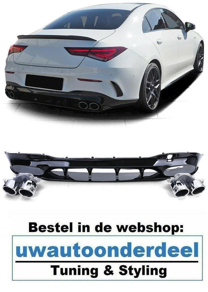 Diffuser Uitlaat Dubbel Chrome Voor Mercedes CLA C118 AMG Lo, Auto diversen, Tuning en Styling, Ophalen of Verzenden