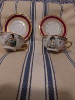 Antieke kop en schotels met Napoleon en Josephine, Antiek en Kunst, Antiek | Porselein, Ophalen of Verzenden