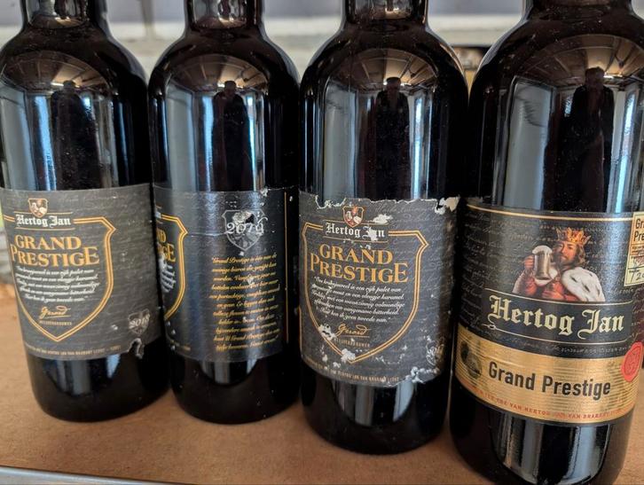 Laatste flessen Hertog Jan Grand Prestige 2015 tm 2024, Verzamelen, Biermerken, Nieuw, Flesje(s), Hertog Jan, Ophalen of Verzenden