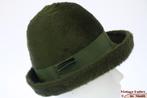 Vintage Cloche dophoed La Familiare donker groen 53-54 = XS, Kleding | Dames, Hoeden en Petten, 55 cm (S, 6⅞ inch) of minder, Hoed