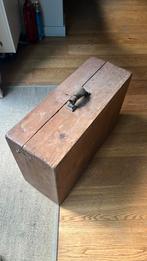 Antieke houten kist uit Tweede Wereldoorlog, Huis en Inrichting, Ophalen, Gebruikt, Minder dan 50 cm