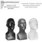 Presentatie Hoofden Grijs /Wit of Zwart Etalagepoppengigant, ETALAGEPOPPENGIGANT.NL, Ophalen of Verzenden, Nieuw, One size fits all