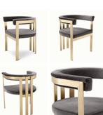 6x  Eichholtz Clubhouse - Grey velvet, Huis en Inrichting, Stoelen, Richmond  ,Eichholtz , eric  custer, Ophalen of Verzenden