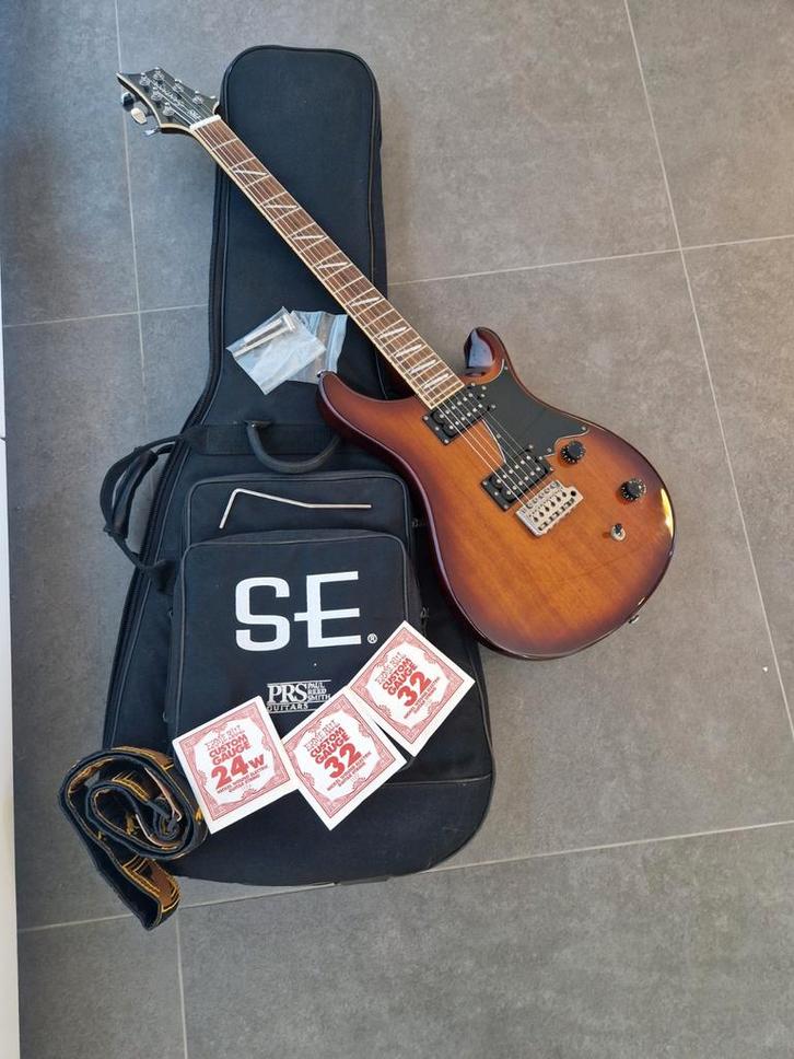 Gitaar - PRS SE Santana II - Tobacco Sunburst, Muziek en Instrumenten, Snaarinstrumenten | Gitaren | Elektrisch, Zo goed als nieuw