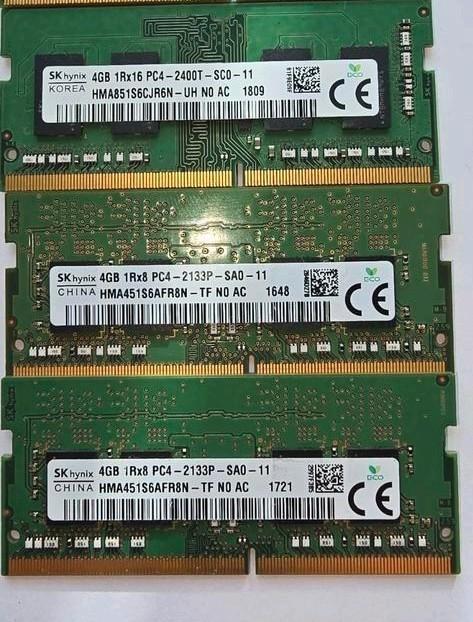 3x 4GB SoDimm Laptop Geheugen, Computers en Software, RAM geheugen, Laptop, DDR4, Ophalen of Verzenden