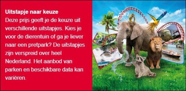 4 kaarten voor een Uitstapje naar keuze Postcodeloterij, Tickets en Kaartjes, Recreatie | Pretparken en Attractieparken, Drie personen of meer