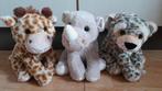Jungle dieren knuffels giraffe neushoorn & luipaard, Kinderen en Baby's, Speelgoed | Knuffels en Pluche, Ophalen of Verzenden