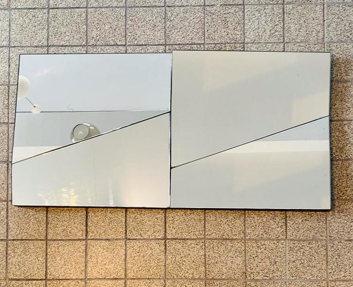 Set van 2 Broken Mirrors design spiegels van Tonelli, Huis en Inrichting, Woonaccessoires | Spiegels, Gebruikt, Minder dan 50 cm