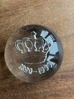 Glazen presse-papier met kroon 1890-1990, Ophalen of Verzenden