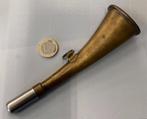 Pocket-Jachthoorn Messing, 17 cm., in goede -werkende- staat, Muziek en Instrumenten, Blaasinstrumenten | Hoorns, Overige typen
