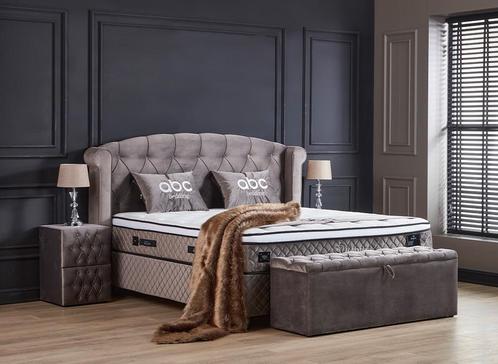 Hadise 2-persoons opbergbed - Grijs, Huis en Inrichting, Slaapkamer | Matrassen en Bedbodems
