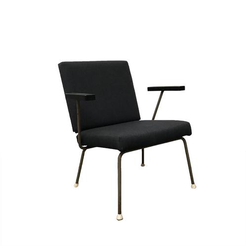 Blauwe Fauteuil 1407, 415, 1401 Cordemeyer Rietveld, Huis en Inrichting, Fauteuils, Gebruikt, Metaal, Stof, 50 tot 75 cm, Minder dan 75 cm
