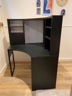 Hoekburaeu van ikea zwart, Huis en Inrichting, Bureaus, Ophalen, Met wielen, Gebruikt