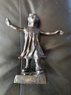 Antiek Bronzen Beeldje - Meisje, Antiek en Kunst, Ophalen of Verzenden