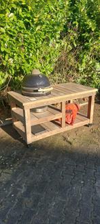 Houten BBQ Tafel met Wielen, Ophalen, Gebruikt, Handgemaakt