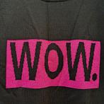 Nikkie zwart truitje met roze WOW opdruk mt S nr 43829, ., Zwart, Nikkie, Ophalen of Verzenden