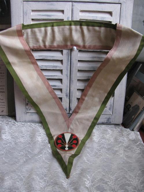 Oud Frans Grootlint & Metalen Speld / Insigne - Drago Paris, Antiek en Kunst, Curiosa en Brocante, Verzenden
