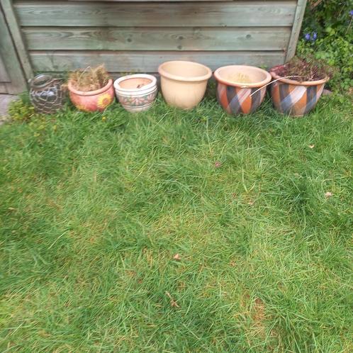 Bloempotten, Tuin en Terras, Bloempotten, Gebruikt, Tuin, Minder dan 25 cm, Rond, Ophalen