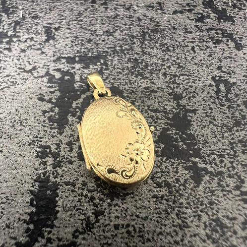 14k gouden medaillon hanger, Sieraden, Tassen en Uiterlijk, Antieke sieraden, Goud, Ophalen of Verzenden