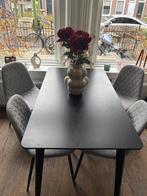 Mango houte eettafel met stoelen, Huis en Inrichting, Complete eetkamers, Ophalen, Zo goed als nieuw, 4 tot 6 stoelen