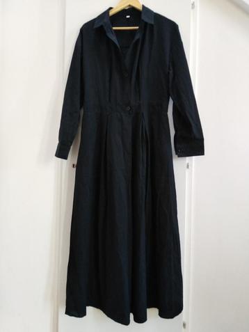 Nieuwe lange zwarte maxi jurk, 100% katoen maat XL beschikbaar voor biedingen
