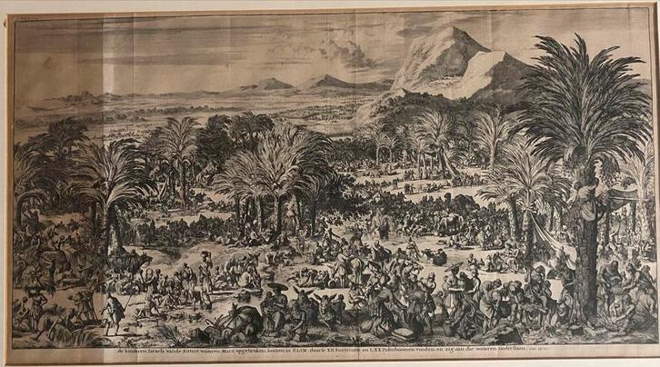 Jan Luyken Ingelijste Bijbelse Ets, Antiek en Kunst, Kunst | Etsen en Gravures, Ophalen of Verzenden