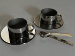 Italiaanse Italwaber RVS espressokopjes (2 stuks), Huis en Inrichting, Keuken | Servies, Overige materialen, Ophalen of Verzenden