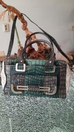 Guess Handtas Groen Krokodillenprint, Ophalen of Verzenden, Gebruikt, Groen, Handtas