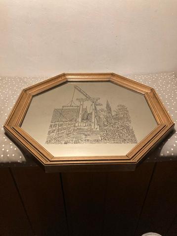 Vintage Spiegel 52x52 beschikbaar voor biedingen