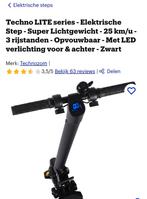 Technozom Elektrische Step - LITE Serie - Zwart, Ophalen, Zo goed als nieuw, Elektrische step (E-scooter), Technozom