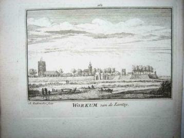 162 / Workum Gorinchem   Kopergravure 18e Eeuw beschikbaar voor biedingen