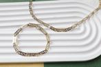 Gouden Meander Ketting | 14 Karaat Goud, Sieraden, Tassen en Uiterlijk, Kettingen, Ophalen of Verzenden, Zo goed als nieuw, Goud