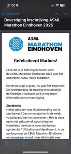 Startbewijs ASML Halve marathon Eindhoven, Eén persoon
