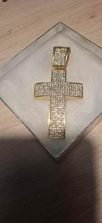 Grote Vergulde Kruis Hanger - Nieuw!, Nieuw, Ophalen of Verzenden, Kruis of Symbool, Goud