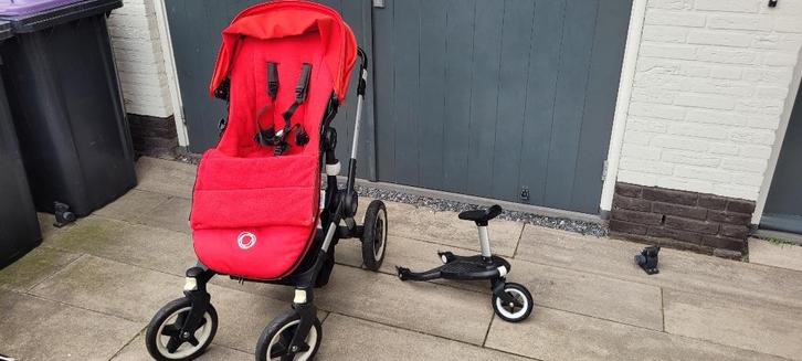 Bugaboo Buffalo rood incl. veel accessoires!, Kinderen en Baby's, Kinderwagens en Combinaties, Gebruikt, Combiwagen, Bugaboo, Met reiswieg