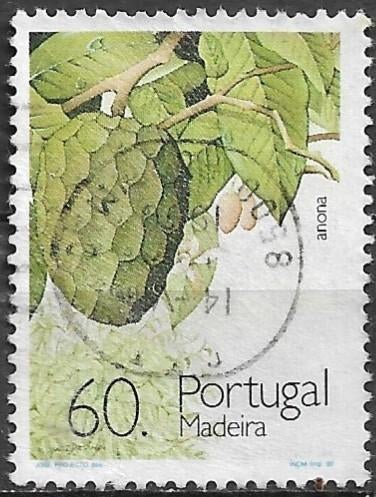 Madeira 1990 mi.137 TROPISCHE VRUCHT-ZUURZAK, Verzenden, Portugal, Gestempeld