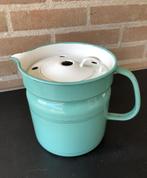 Emaille Melkkoker Mint Groen Turqooise 18 cm VASTE PRIJS, Antiek en Kunst, Ophalen of Verzenden
