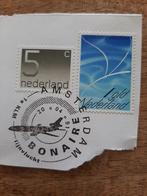1991 Nederland met stempel vliegtuig 1e KLM vlucht Bonaire, Verzenden, Gestempeld
