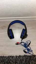 Gaming headset/koptelefoon blauw zwart, Computers en Software, Headsets, On-ear, Ophalen of Verzenden, Zo goed als nieuw, Gaming headset