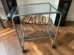 Troley, vintage, serveerwagen, art deco, Gispen?, Huis en Inrichting, Tafels | Bijzettafels, Ophalen, Gebruikt, Rechthoekig, Metaal of Aluminium
