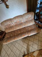 Vintage salon ( 2 eenzits en grote bank en voetbankje), Huis en Inrichting, Banken | Bankstellen, Ophalen of Verzenden, 75 tot 100 cm