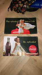 Coca cola metalen wandbordjes, Verzamelen, Reclamebord, Ophalen of Verzenden, Zo goed als nieuw