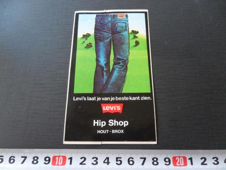 sticker LEVI'S jeans hip shop hout-brox, Verzamelen, Stickers, Zo goed als nieuw, Ophalen