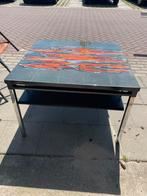 Vintage Tegeltafel retro vierkant, Ophalen, Gebruikt, Vierkant, Minder dan 50 cm