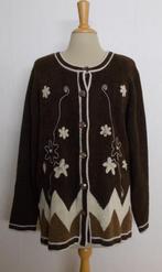 Folklore/trachten vintage 80% wol vest! XL, Kleding | Dames, Verzenden, Zo goed als nieuw, Maat 46/48 (XL) of groter, Bruin