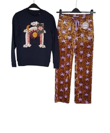 Prachtige velvet SCOTCH & SODA wide leg sweatpant mt 14/164. beschikbaar voor biedingen