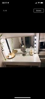 Ikea malm make-up tafel met spiegel en lampen, Huis en Inrichting, Tafels | Kaptafels, Minder dan 100 cm, Ophalen of Verzenden