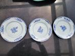 3 antiek Qianlong 18e Eeuw Chinees porseleinen borden bloem, Antiek en Kunst, Antiek | Porselein, Ophalen of Verzenden