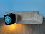 Indomus Limited Edition - boekenplank met lamp (79cm b), Huis en Inrichting, Lampen | Vloerlampen, Ophalen, Gebruikt, Hout, Minder dan 100 cm