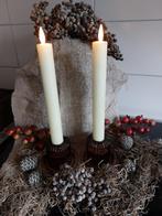 Set kaarsenstandaards glas voor dinerkaarsen, Overige materialen, Ophalen of Verzenden, Zo goed als nieuw, Kandelaar